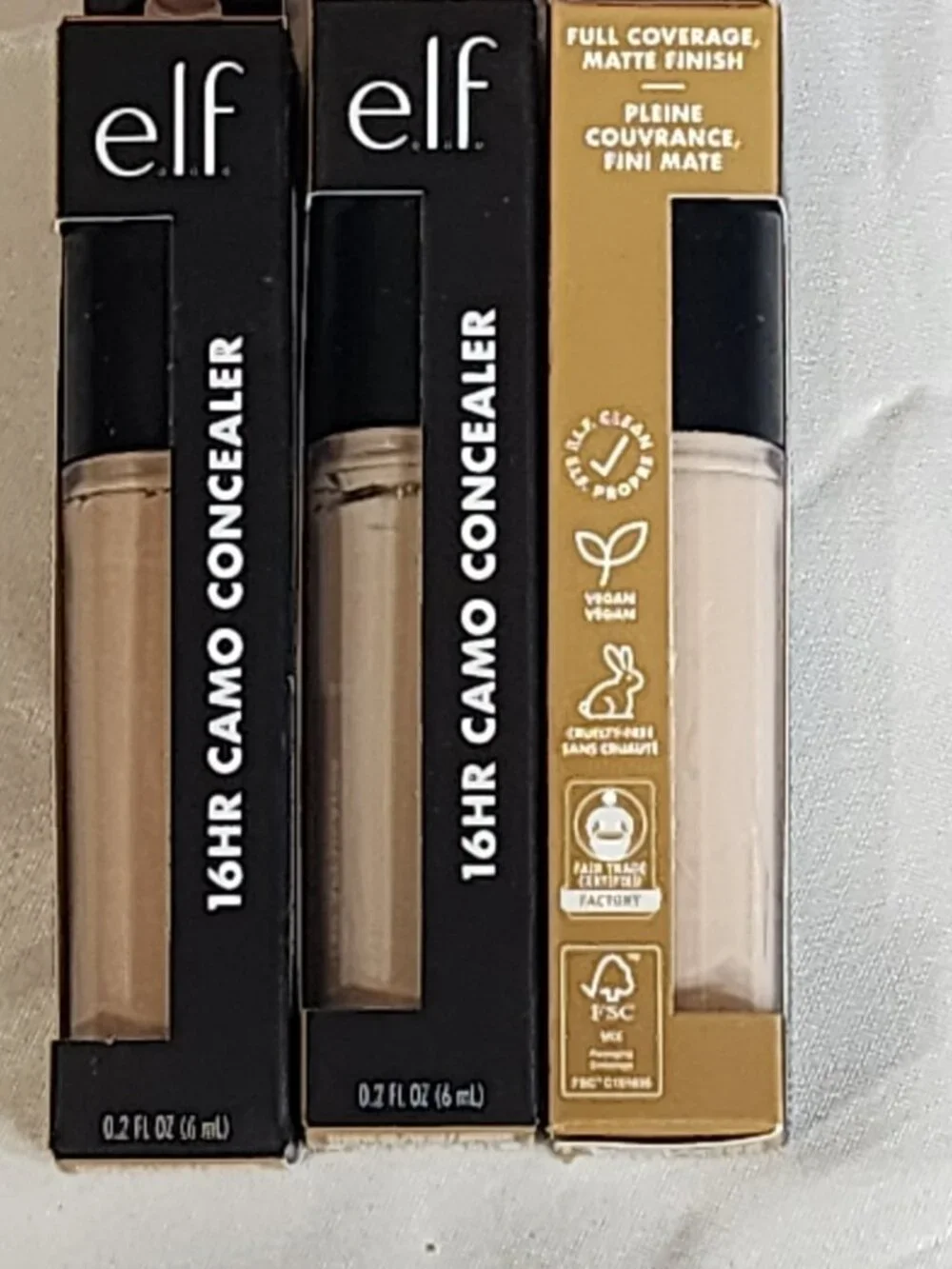 E.L.F. 16HR Camo Concealer .2fl oz. Full Coverage Matte Finish Medium Sand 3CT
